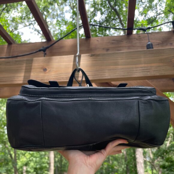 Coach Bag Chelsea F14017 Black Baguette Purse Leather Handbag Satchel - Picture 4 of 10